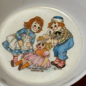 Vintage 1969 Raggedy Ann and Andy bowl